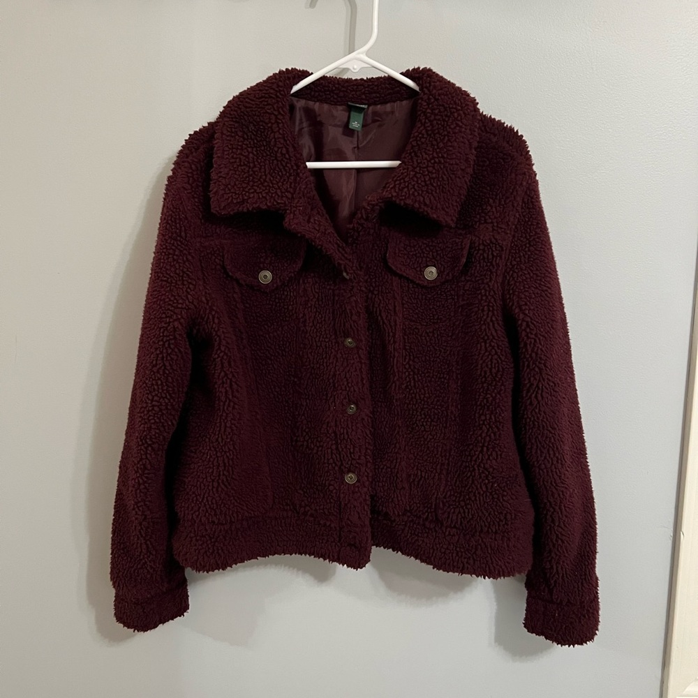 Wild Fable Cropped Sherpa Jacket Sz M